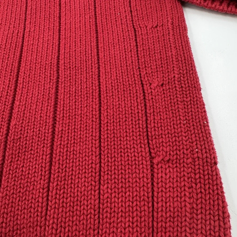Vintage Polo Ralph Lauren Sweater Mens XXL Red 1/4 Zip Knit American Flag